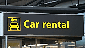 Табличка Car Rental Almaty